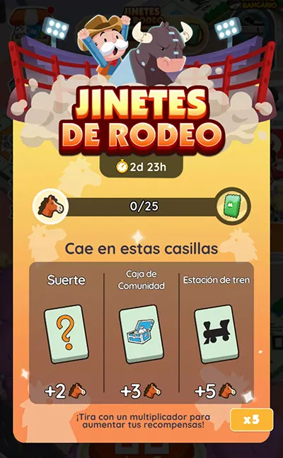 Jinetes de Rodeo Monopoly Go: Metas y Recompensas 2 Jinetes de Rodeo Monopoly Go: Metas y Recompensas