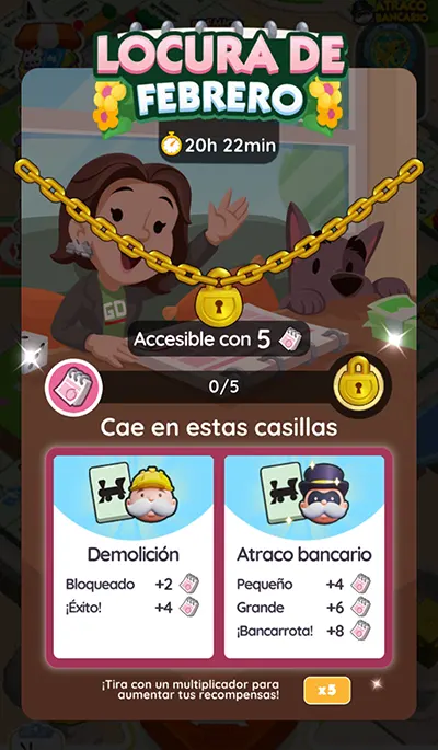 Locura de Febrero Monopoly GO: Metas Y Recompensas 2 Monopoly GO Locura de Febrero (Feb Frenzy): Lista de Metas Y Recompensas