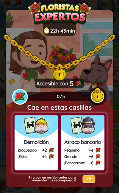 Floristas Expertos Monopoly GO: Metas y Recompensas 2 Monopoly GO Floristas Expertos (Bouquet Builders): Metas y Recompensas