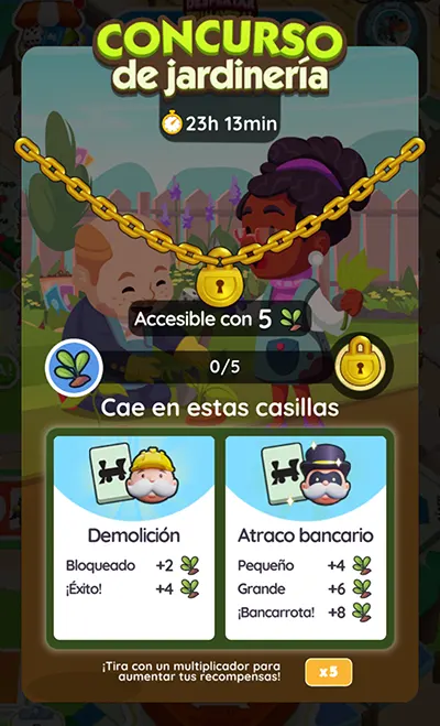 Concurso de jardinería Monopoly GO: Metas Y Recompensas 2 Monopoly GO Concurso de jardinería (Green Thumb Contest): Metas Y Recompensas