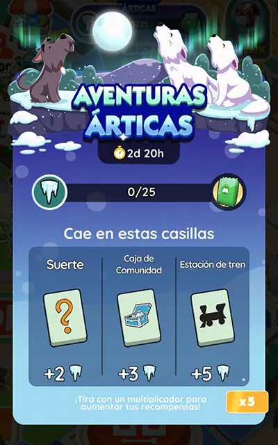 Monopoly GO Aventuras Árticas (Artic Adventures): Lista de Metas Y Recompensas