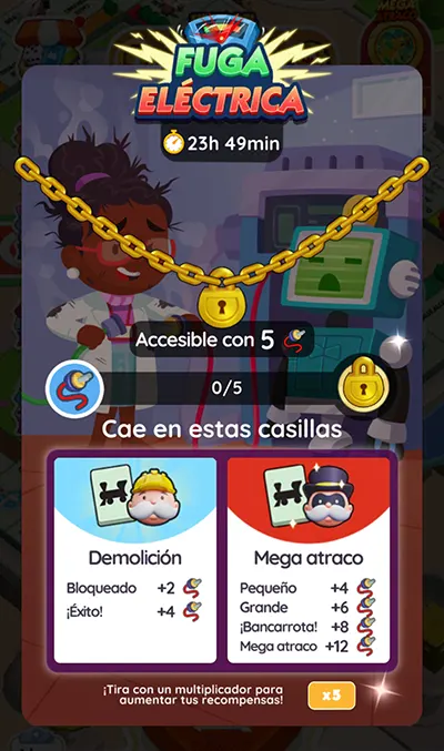 Domina el Evento Fuga Eléctrica (Electric Escape) en Monopoly GO: Recompensas y Metas