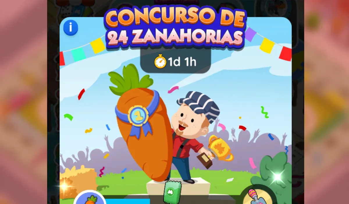 Concurso de 24 zanahorias Monopoly GO: Metas Y Recompensas