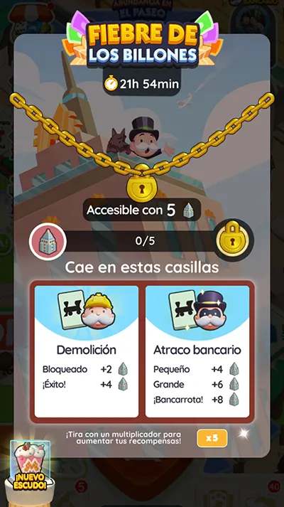 Fiebre de los Billones Monopoly GO: Recompensas y Metas 2 Monopoly GO Fiebre de los Billones (Billions Dash): Recompensas y Metas