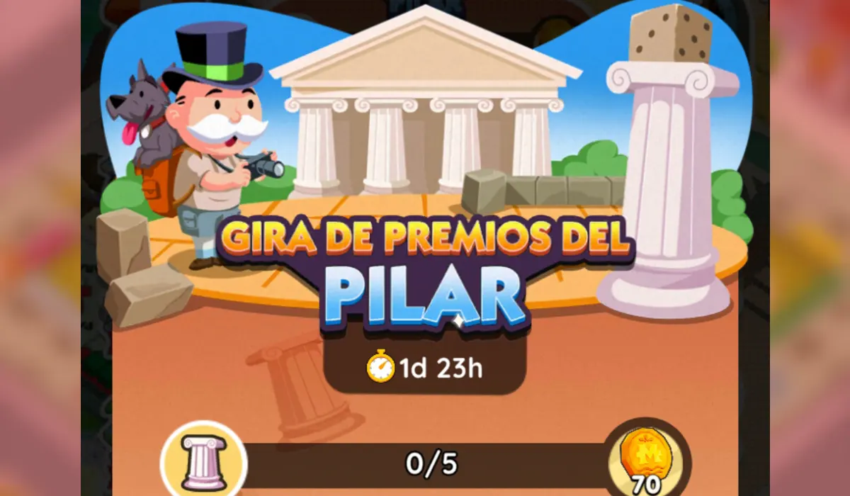 Gira de premios del pilar Monopoly GO: Metas Y Recompensas