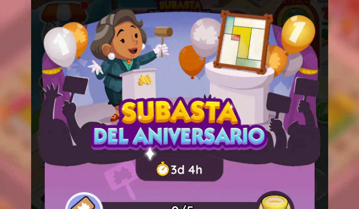 Subasta del Aniversario Monopoly GO: Recompensas y Metas