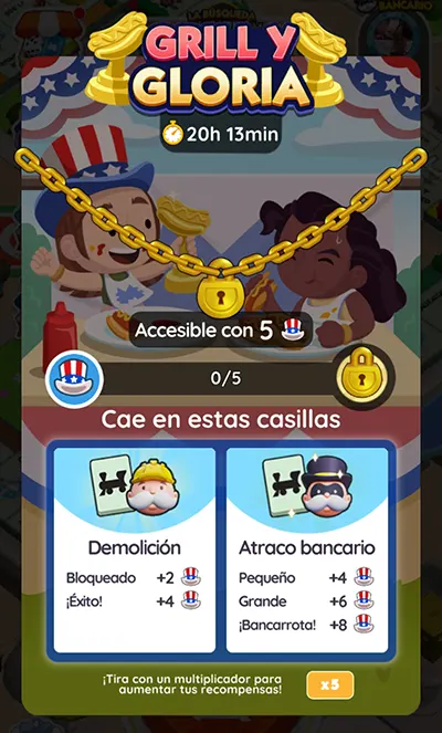 Monopoly GO Grill y Gloria (Grill And Glory ): Recompensas y Metas
