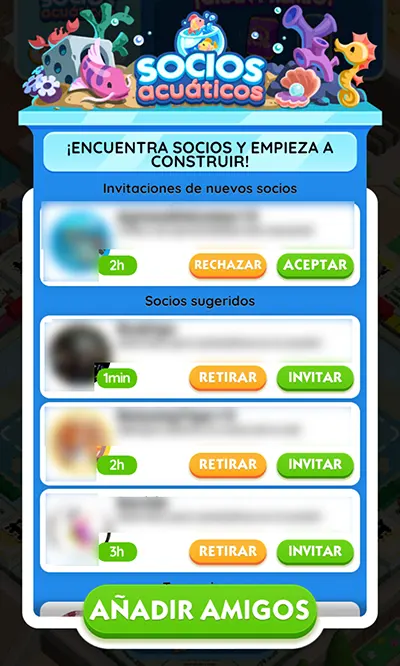 Socios Acuáticos Monopoly GO: Recompensas y Hitos 3 Encontrar Socios en el evento Socios Acuáticos Monopoly GO