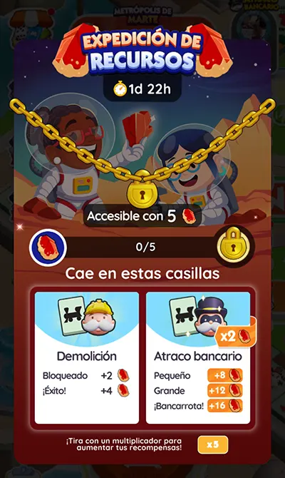 Monopoly GO Expedición de Recursos (Resource Run): Recompensas y Metas