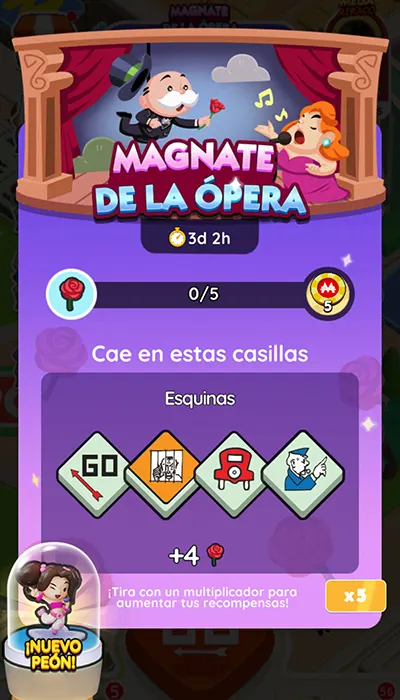Monopoly GO Magnate de la Opera  (Mogul of the Opera): Recompensas y metas 