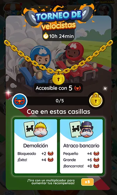 Torneo de Velocistas Monopoly GO: Recompensas y metas 2 Monopoly GO Torneo de Velocistas (Pace Pushers): Recompensas y metas
