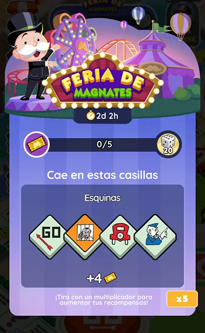 Feria de Magnates Monopoly Go: Recompensas y Metas 2 Monopoly Go Feria de Magnates (Tycoon Fair): Recompensas y Metas