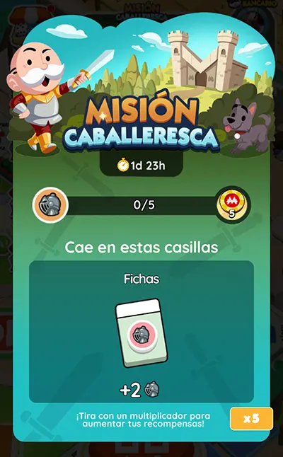 Misión Caballeresca en Monopoly Go: Recompensas y Metas 2 Monopoly Go Misión Caballeresca (Knightly Quest): Recompensas y Metas