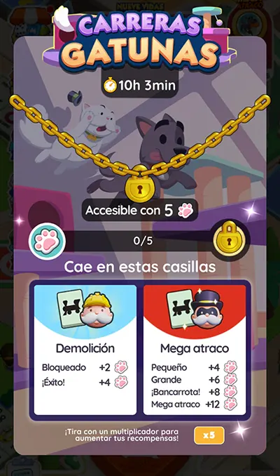 Carreras Gatunas Monopoly GO: Recompensas y metas 2 Monopoly GO Carreras Gatunas (Furry Scurry): Recompensas y metas