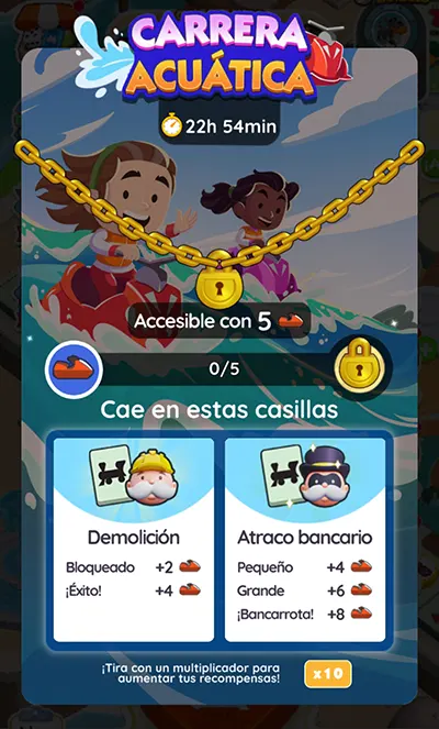 Monopoly GO Carrera Acuática (Stream Sprint): Hitos y Recompensas